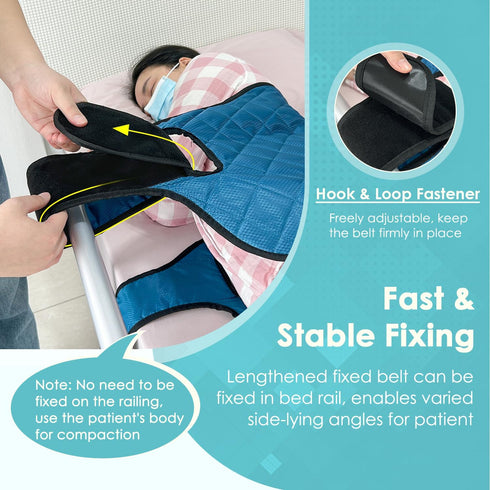 NEPPT Bedridden Patient Turning Device Belt for Bed Rails Elderly Adults Safety Bed Turner Straps to Change Diaper