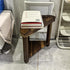 ANABIUP Shower Foot Rest Stool - Wood Waterproof Corner Shaving Stool with Storage Shelf for Small Bathroom Spaces