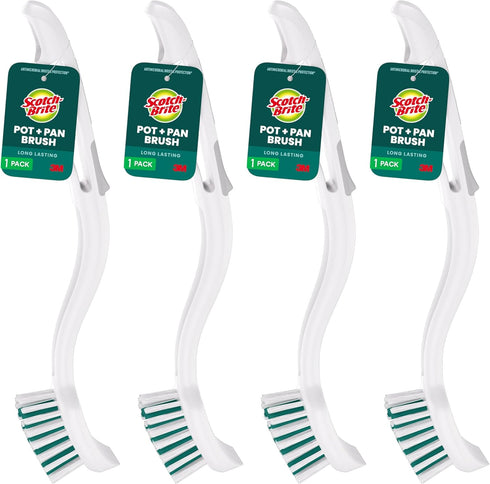 Scotch-Brite Pot + Pan Brush, Durable and Long Lasting Dish Brush with