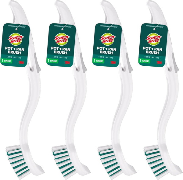 Scotch-Brite Pot + Pan Brush, Durable and Long Lasting Dish Brush with