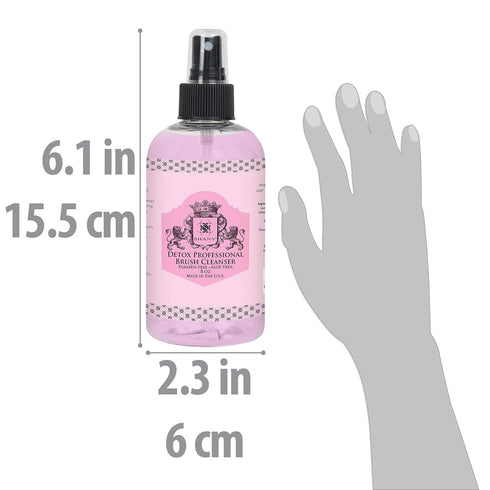 SHANY DETOX Professional Makeup Brush and Sponge Shampoo, Brush Cleanser, 8oz - Paraben Free, Vegan, Cruelty Free