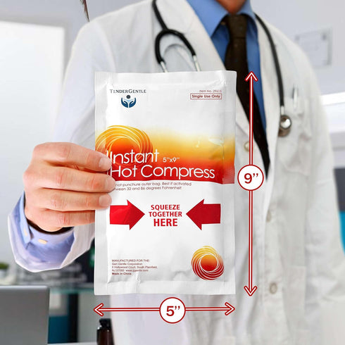 Instant Hot Compress (6 Hot Packs) for Pain Relief, Sore Muscles, Muscle Spasms, Joint Stiffness