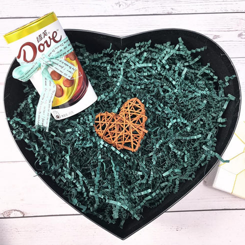 Keoferlo Crinkle Cut Paper 1/2 LB Green Craft Shred Filler Paper for Baskets, Gift Wrap Decorations