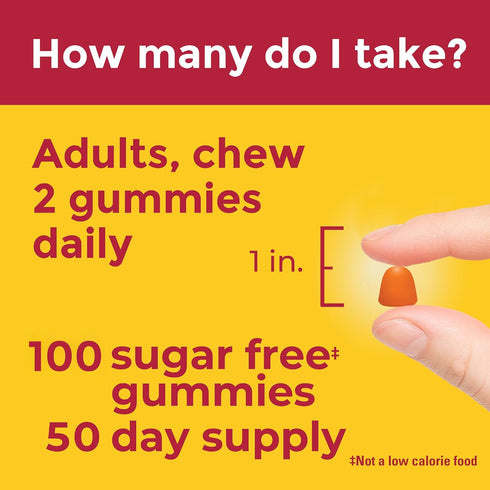 Nature Made Zero Sugar Vitamin C Gummies, 250 mg per Serving, 100 Count - Immune & Antioxidant Support