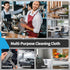 FIXSMITH Grey Microfiber Cleaning Cloth - Pack of 12, Highly Absorbent 16"X12" All Purpose Towels for Housekeeping