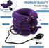 Neck Stretcher, Adjustable Cervical Traction Device for Neck Pain Relief, Inflatable Neck Brace for Home Use (Purple)