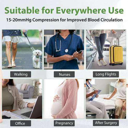 LIKAWEN 15-20 mmHg Sheer Compression Stockings for Women - Knee High Support Hose Compression Socks for Improving