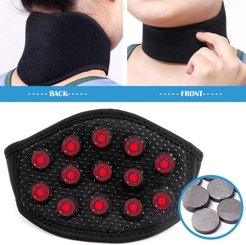 Magnetic Self Heating Neck Pad, Thickened Magnetic Therapy Strap for Pain Relief from Neck Arthritis