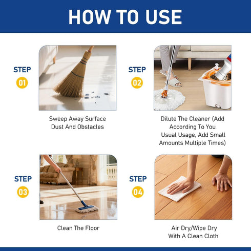 UUZO 2Pcs Floor Restore Cleaner, Floor Restore, High Solid Content Floor Polish For Shine Renewal & Protective Layer