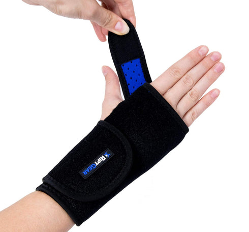 RiptGear Adjustable Carpal Tunnel Wrist Brace Support - Compression Splint for Tendonitis - Left Hand for Men & Women