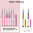 SAVILAND 6pcs Nail Art Liner Brushes Set, Gel Polish Painting Brushes with Crushed Diamond Handle for Nail Art Design