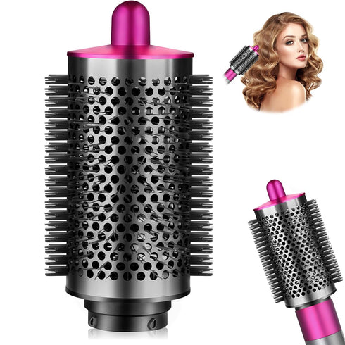 Large Round Volumizing Brush for Dyson Airwrap Attachments, Big Size Hair Styler Blow Dryer Brush (Rose)