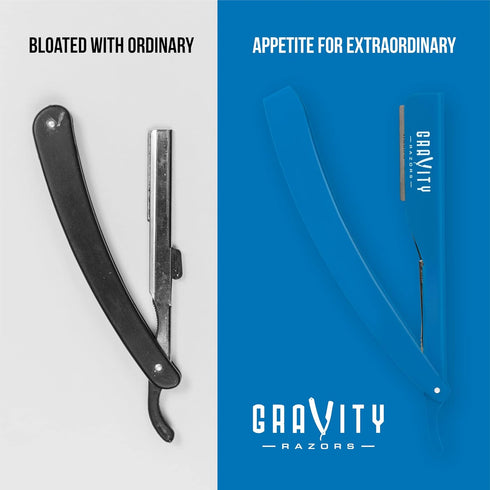 Professional Straight Razor Kit - Ultra Exposed Straight Razor with 10 Premium Blades (Mystique)