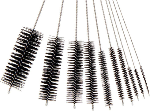 Pipe Cleaners Homewinner 8 inch Nylon Bottle Straw Cleaning Brush Set - Stainless Steel Handle Flexible Tube Brushes,