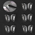 12.4mm D Shape Eyeglass Nose Pads, 5 Pairs Push-in Soft Silicone Nose Pieces for Glasses, Anti-Slip for Eyeglasses