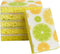 CELOX 6 Pack Lemon Printed Dual Sided Scrub Dish Sponges, Non-Scratch for Kitchen Cleaning, 4.5" x 2.8" x 0.8"