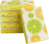 CELOX 6 Pack Lemon Printed Dual Sided Scrub Dish Sponges, Non-Scratch for Kitchen Cleaning, 4.5" x 2.8" x 0.8"