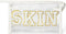 Preppy Patch SKIN Fall Bag, Varsity Letter Cosmetic Toiletry Bag, Waterproof Clutch Purse for Women