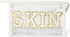 Preppy Patch SKIN Fall Bag, Varsity Letter Cosmetic Toiletry Bag, Waterproof Clutch Purse for Women