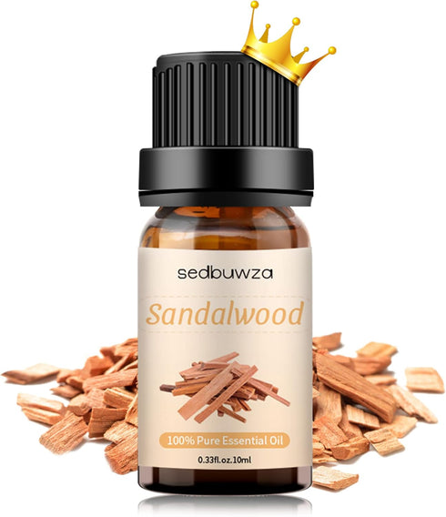 Sedbuwza Sandalwood Essential Oil - 100% Pure Organic Aromatherapy Gift Oil for Diffuser, Humidifier
