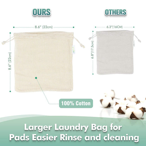 Wegreeco Reusable Cotton Rounds, Makeup Remover Pads for All Skin Types, Dog Eye Wipes Tear Stain Remover