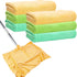 6 Pcs Extra Large Microfiber Cleaning Cloth, 20" x 30", Washable Reusable Large Floor Cloth Rags