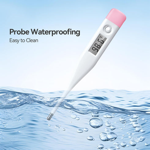 Digital Oral Thermometer for Adults and Children with LCD Display, Fever Alarm, Fast Reading for Oral, Rectal, Underarm