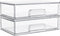 Vtopmart 12''W Clear Stackable Storage Drawers, 2 Pack Acrylic Organizers for Makeup and Beauty Supplies