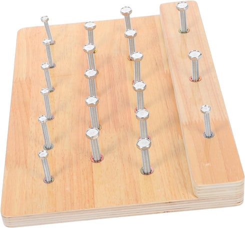 UPKOCH Wooden Finger Training Device Dexterity Pegboard for Hand Therapy Home Exercise