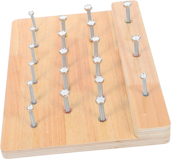 UPKOCH Wooden Finger Training Device Dexterity Pegboard for Hand Therapy Home Exercise