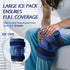 XXL Ice Pack Wrap for Knee After Surgery, Reusable Gel Large Ice Pack for Pain Relief, 1 Pack Blue
