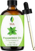SVA Peppermint Essential Oil, 4 Fl Oz, 100% Natural for Diffuser, Hair Care, Skin Care, Aromatherapy, Soap and Candle
