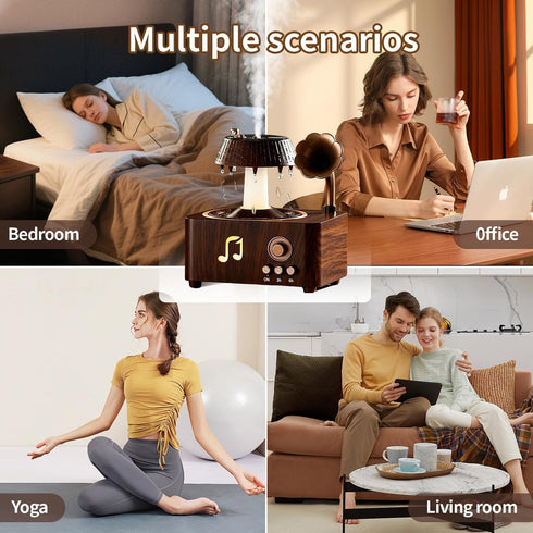 Kaaeiccr 250ml 7 Essential Oil Diffuser, Humidifiers For Bedroom, Cool Mist Rain Diffuser, Colors LED Ambient Light