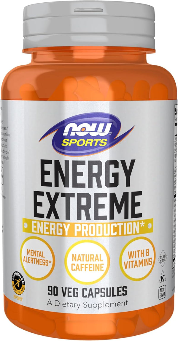 NOW Foods Sports Nutrition Energy Extreme with B Vitamins, 90 Veg Capsules