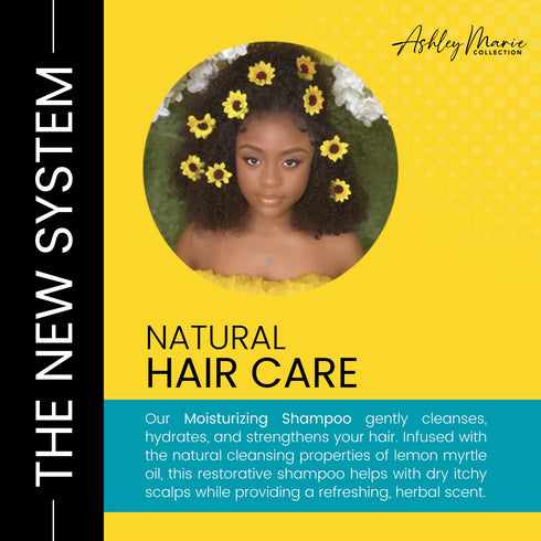 The Hair Diagram Ashley Marie Moisturizing Shampoo, 12 oz - Natural Cleansing & Strengthening, Color Safe