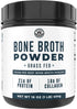 16oz Bone Broth Protein Powder from Grass Fed Beef - Unflavored, Rich in Collagen, Paleo Protein Powder