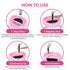 Pretty Memory Glue Rings for Eyelash Extensions, 100PCS Blooming Lash Glue Holder, Pink Volume Fanning Cup