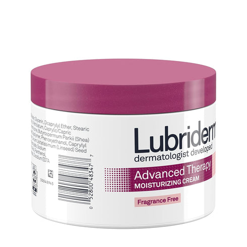 Lubriderm Advanced Therapy Fragrance-Free Moisturizing Cream, Vitamin E & Pro-Vitamin B5, 16 fl. oz for Extra Dry Skin