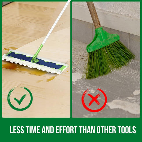 YHOVID (60 Count) XL Heavy Duty Dry Sweeping Cloths Compatible with Sweeper Mop, Microfiber Duster Mop Pads Refills