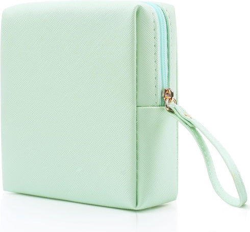 Teircno Sanitary Napkin Period bag for Women, Sanitary Napkin Storage Bag, PU Leather