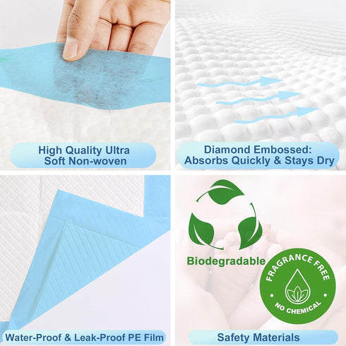 TEROBABI 50 Count 30 36, Bed Pads Disposable Adult XXL, Super Absorbency Heavy Duty Chucks Pads Extra Large