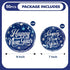Pezutoi 50pcs 7 Inch 9 Inch Happy New Year Paper Plates Disposable Plates & Decorative Dinner Plates for New Year