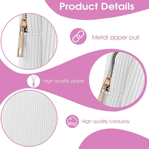Xinjoduz 1 PCS Menstrual Bags for Teen Girls, Mini Corduroy Travel Period Bag for Sanitary Napkin Storage Portable