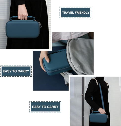 Hard Travel Case for Water Flosser Teeth Picks, Portable Oral Irrigator Storage Holder with Zipper Mesh Bag for USB