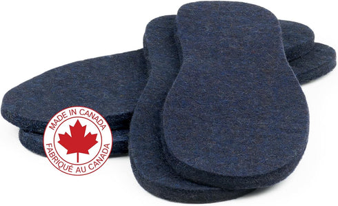 The Felt Store Wool Felt Insoles, 8mm Long-Lasting Shoe Inserts, 2 Pair, Adjustable, Warm Wool for Winter