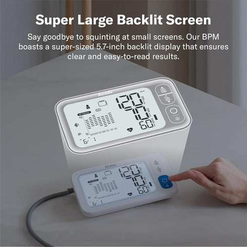 Alcedo Bluetooth Blood Pressure Monitor, Smart BP Machine with Wide Range Cuff, App-Enabled, Large Backlit Screen
