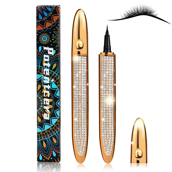Liquid Eyeliner Pen Waterproof, Magic Self-adhesive Long-Lasting Eyelash Glue Pen, Quick Drying Magnetic Eye Liner