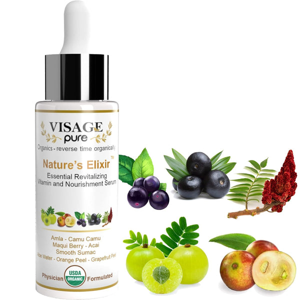 Nature's Elixir Skin Revitalizing Face Serum, USDA Organic, Physician Formulated