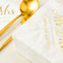 Crisky Napkins Mr and Mrs Gold Cocktail Beverage Dessert, 100 Pcs for Wedding Party Decorations