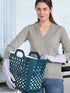 LANON Skin-Friendly Dishwashing Cleaning Gloves, Reusable Unlined, Non-Slip, Icelandic Blue, Small Size
